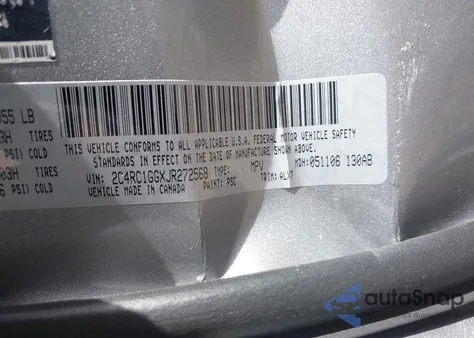 2018 Chrysler Pacifica Limited z USA, uszkodzony, nr VIN 2C4RC1GGXJR272568